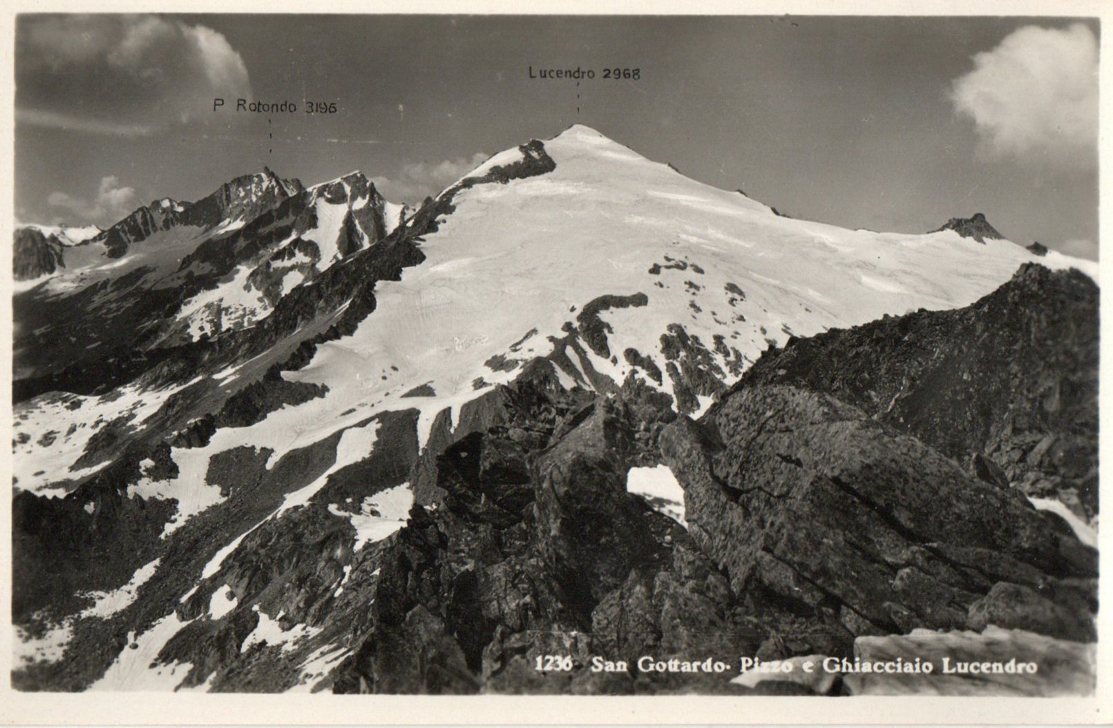 Cartoline postali: San Gottardo - Pizzo e Ghiacciaio Lucendro – Nuovo (secondo la descrizione) da Melano venduto da pisonsdro