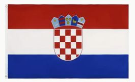 Kroatien Flagge Fahne mit Ösen 90 x 150cm