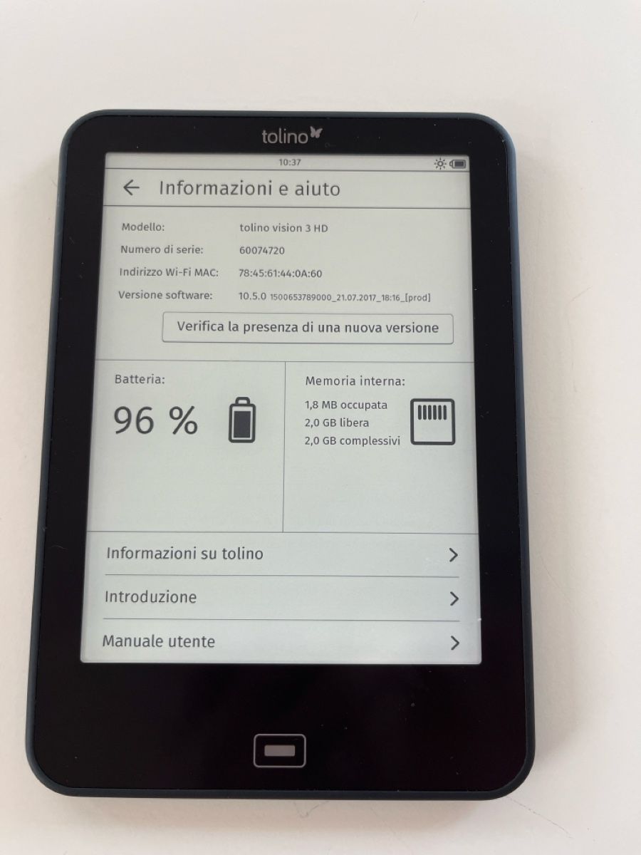 Tolino Tablet PC: Tolino Vision 3 HD – Usato da Claro venduto da Luisa3071