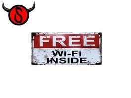 Blechschild – FREE Wi-Fi INSIDE