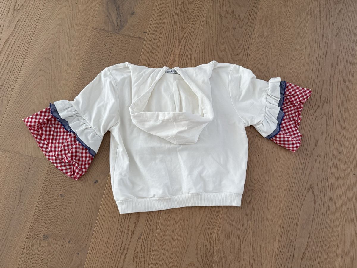 Maglioni & Felpe: Sommerlicher Kapuzenpullover mit Rüschen, Grösse S – Usato da Richterswil venduto da KAYLEIGH_77 1