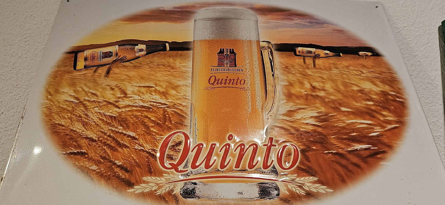 Feldschlösschen Insegne: Werbeschild Quinto Feldschlösschen – Usato da Belp venduto da Ginus85 1