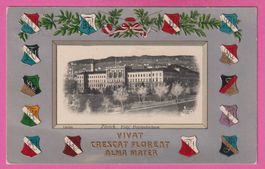 Prägekarte Zürich Eidg Polytechnikum gel 1910 Studentenverb.