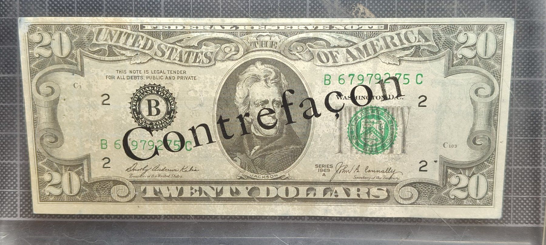 Billets de banque: Wunderschöne  alte 20 Dollar Note1969 GEFÄLSCHT RARE FIND – D'occasion à Gelterkinden par MYSTOREFORYOU4460 1