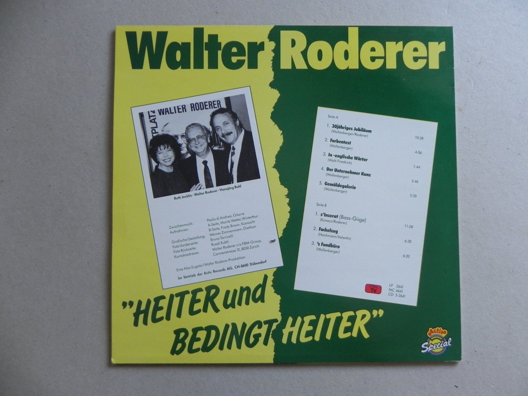 Dischi in vinile: LP Walter Roderer Autogramm Unterschrift – Usato da Siebnen venduto da krimsie 1