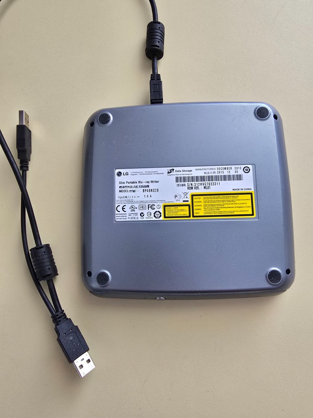 LG Sistemi audio & multimediali: LG Slim Portable Blu-ray Writer BP40NS20 – Usato da Thun venduto da Umd 1