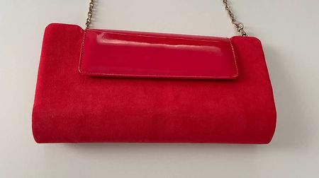 Abendtasche / Clutch in leuchtendem Rot  Top Zustand!