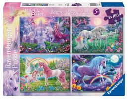Ravensburger Puzzle 4 x 100 Teile Einhörner