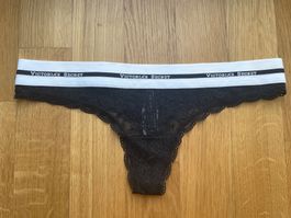 Victoria’s Secret Logo Lace Thong S NEW