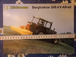 Oldtimer Traktor Prospekt Hürlimann H-358.V Bergtraktor DE