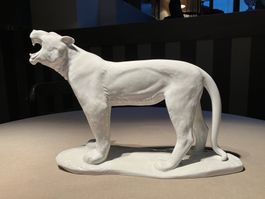 Grosse Porzellan Tiger Skulptur Hans Lifka
