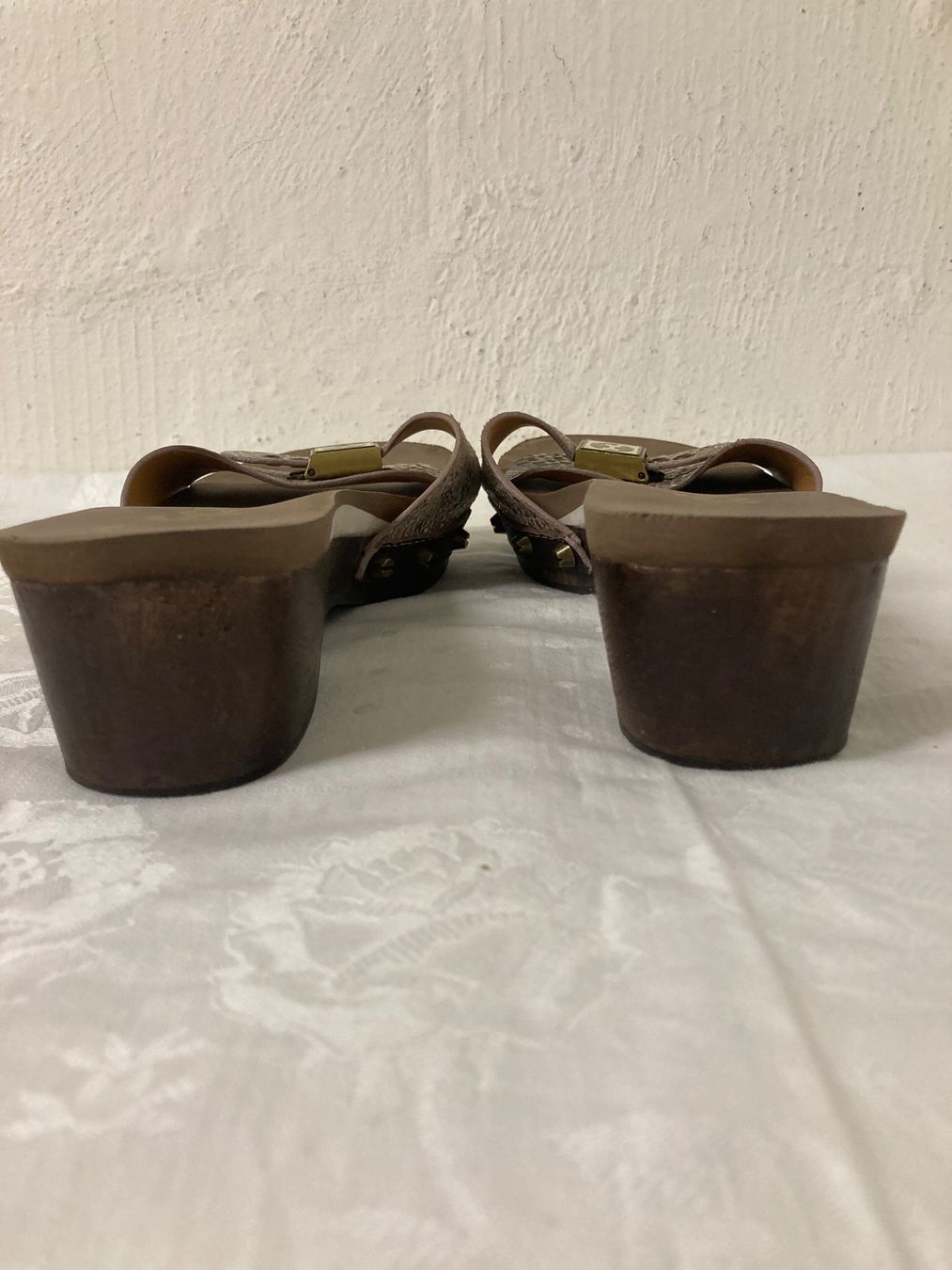 Scarpe da donna: Designer Flogg Holz-Clog, USA,  Leder Gr:38💎 – Usato da dübendorf venduto da Vintage_55 7