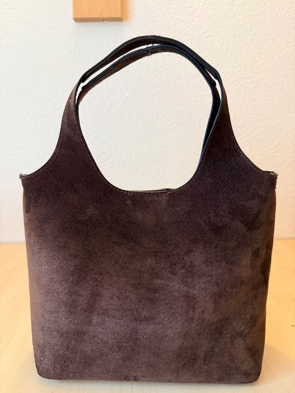 Zara Borse da donna: Zara Leder Mini Shopper Dunkelbraun – Usato da Bern venduto da monalicious_