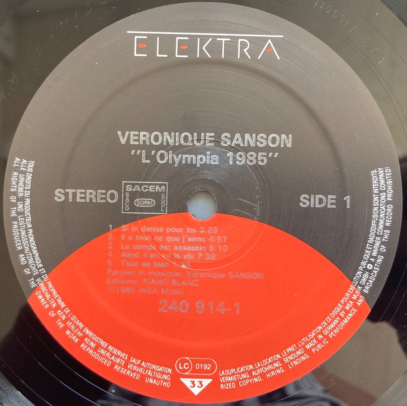 Dischi in vinile: VERONIQUE SANSON – Usato da Poliez-Pittet venduto da Newtown-Records 3