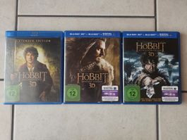 Der Hobbit  -  Teil 1 - 3 komplett  /  Bluray 3D 