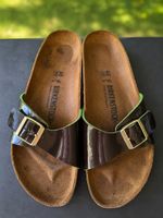 Original Birkenstock Madrid Lackleder Dunkelbraun Gr. 40