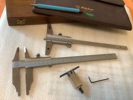 Set mit Messschieber Tiefenmessschieber Werkzeugmacherwinkel