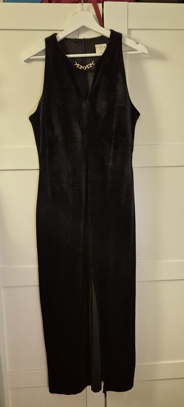 Vestiti: Elegantes langes Samtkleid mit Schlitz schwarz – Usato da Zürich venduto da c_ysb2