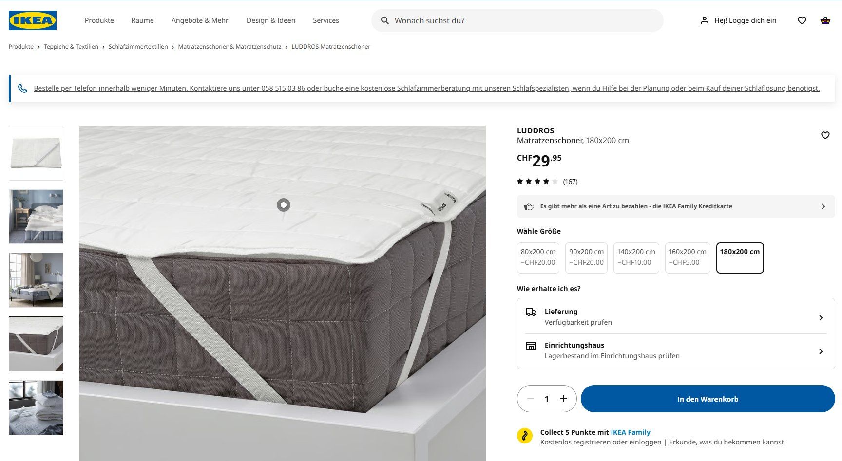 Ikea Biancheria da letto: Luddros Mattress protector 180x200 – Nuovo (secondo la descrizione) da Adliswil venduto da fashionholic 3