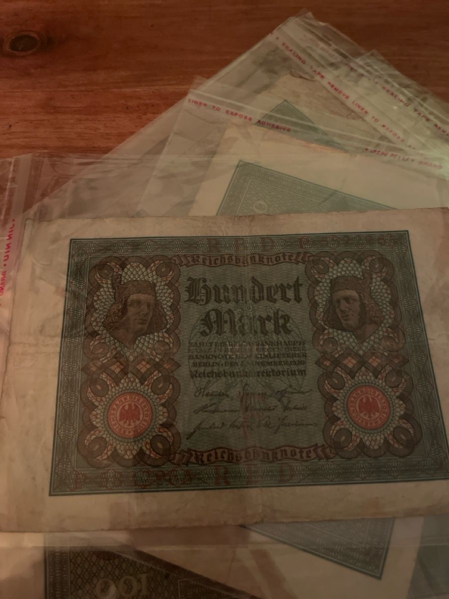 Banknoten: Hundert Mark 1920 – Gebraucht aus Dietikon von Ute7092 2