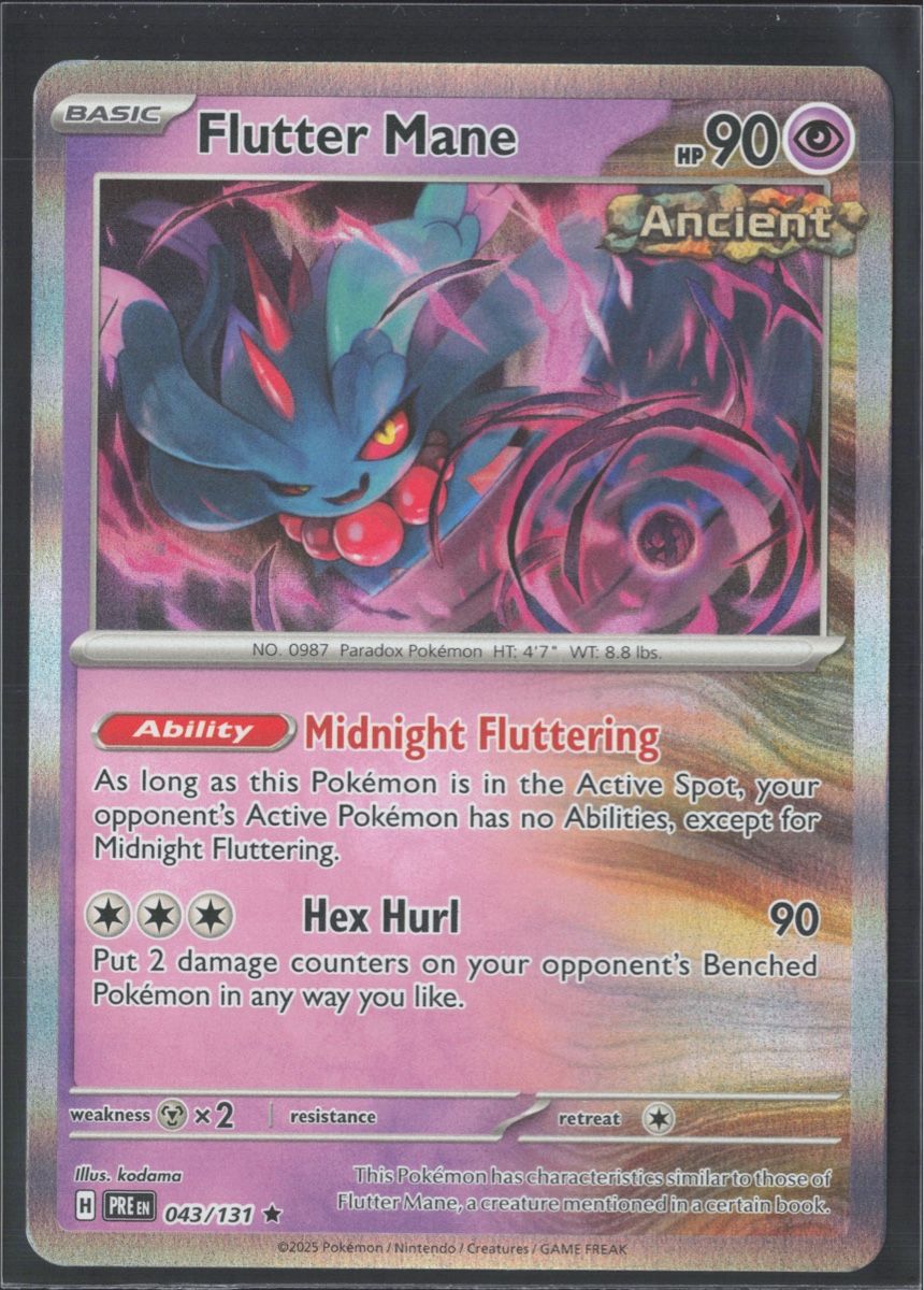 Pokémon Carte collezionabili: POKÉMON / Flutter Mane / Prismatic Evolutions / Holo 🇺🇸 – Usato da Herzogenbuchsee venduto da TCG-High-Quality