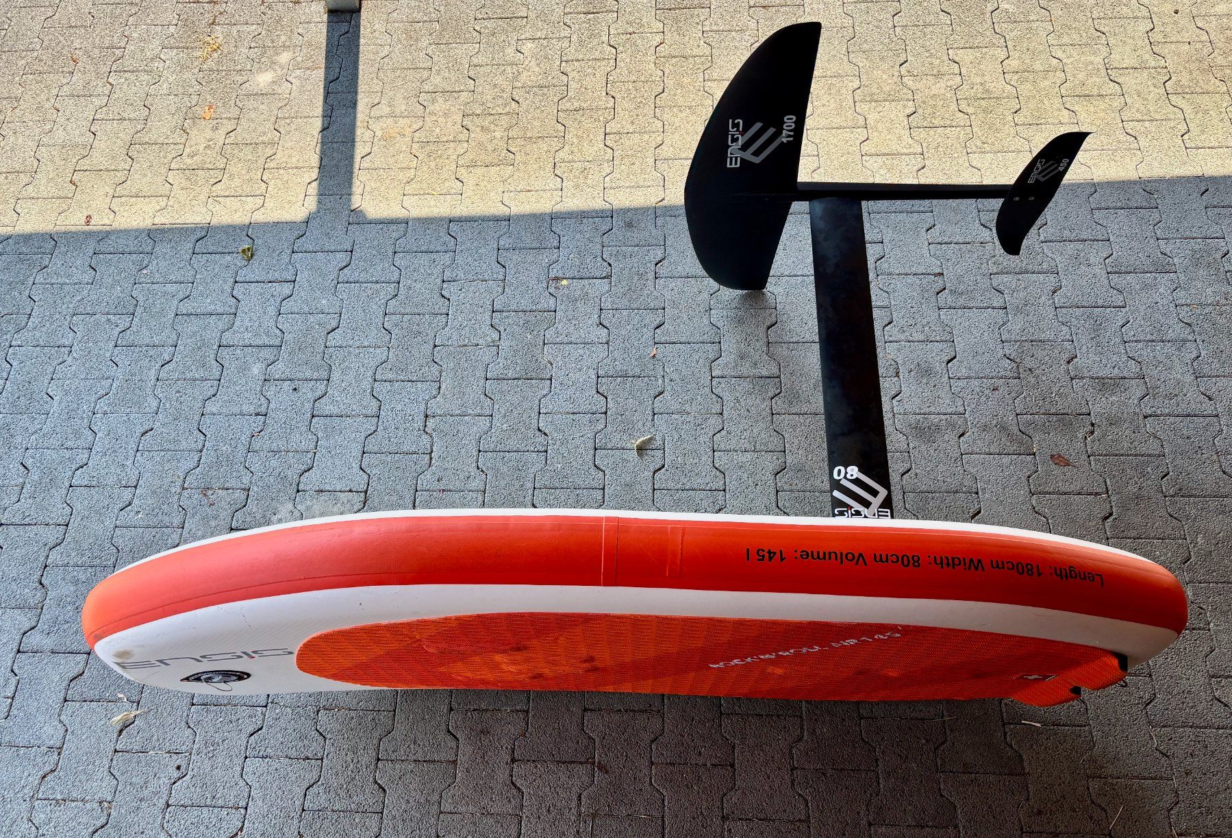 Tavole da surf e di nuoto: Ensis Wingfoil-Einsteiger-Set, aufblasbares Board und Foil – Usato da Aesch/LU venduto da Hupulu 1