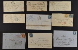 Frankreich – 25 ältere Briefe, gemischte Erhaltung 1845/1902