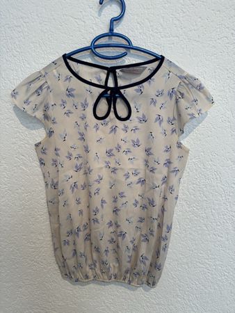 Dorothy Perkins Bluse Shirt glänzend Vögel Gr. 36 / S