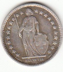 Alle Münzen: 1/2 Franken 1877 ss – Gebraucht aus Gossau SG von Gallus00