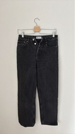 Jean Zara noir taille haute 36 femme