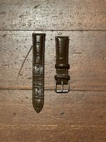 Uhrenband 20mm Braun Leder Alligator Prägung 