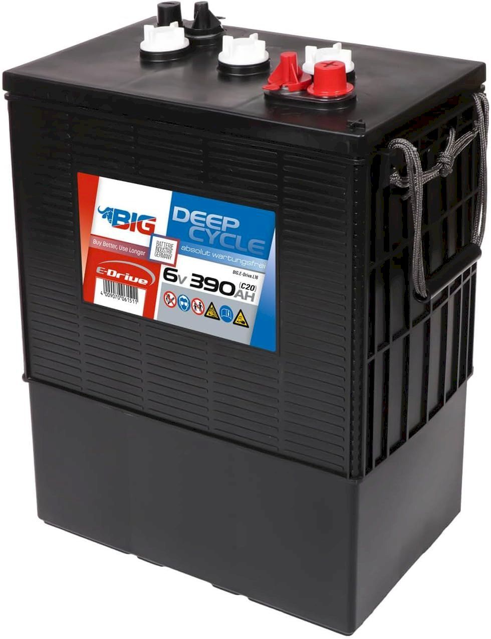Elettrotecnica: BIG E-Drive 6V 390Ah Traktionsbatterie – Nuovo e nell'imballaggio originale da Bottighofen venduto da zaap 2
