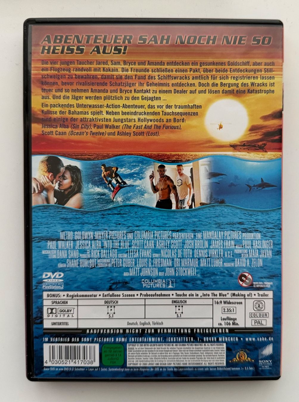 Tutti i DVDs: Into the Blue mit Paul Walker & Jessica Alba – Nuovo (secondo la descrizione) da Zürich venduto da Kue_Zuerich 1