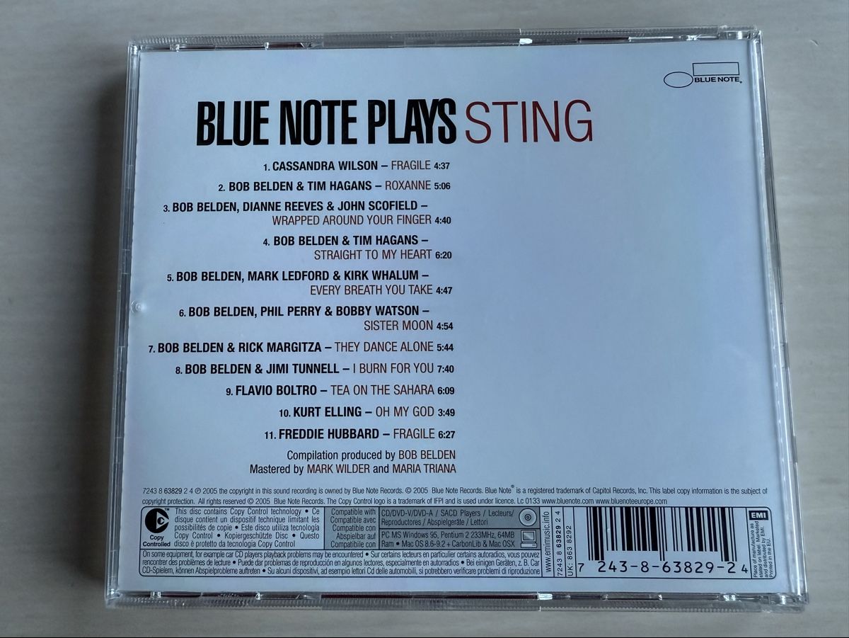 CD: Blue Note Plays Sting CD - Jazz Cover Versionen CD! – Usato da Oberried Brienz venduto da Chyara 1