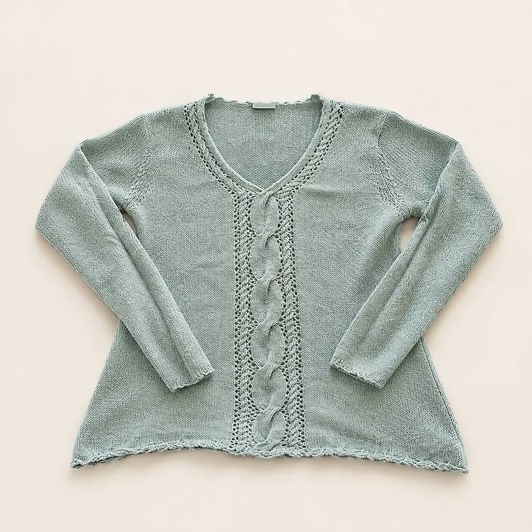 Pullover & Sweatshirts: Hellblauer Pullover M 100% Baumwolle  – Gebraucht aus Schaffhausen von tut_85dq