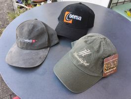 3er Set caps swissair, sersa, hondajet