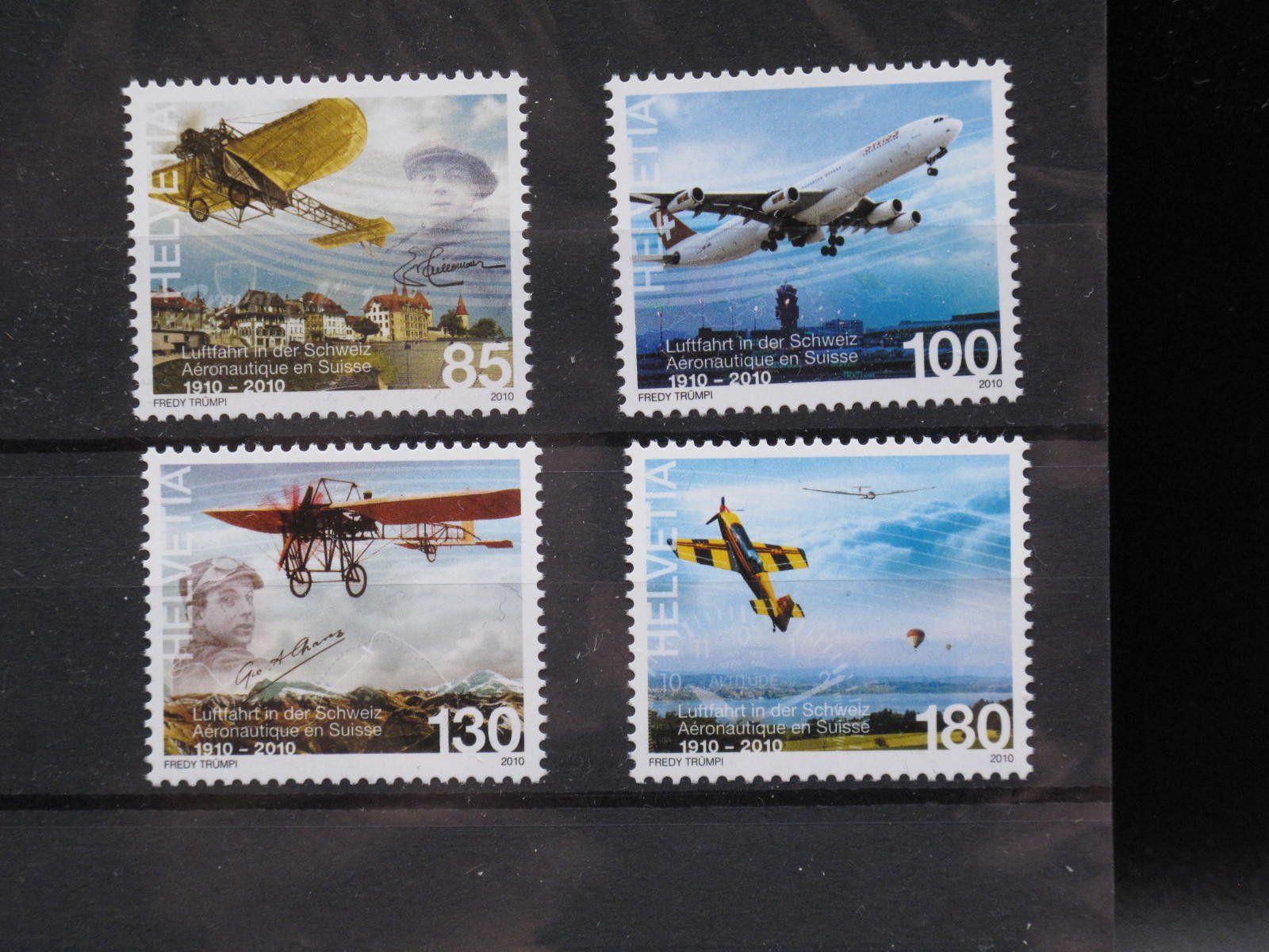Alle Briefmarken: CH 2010 100 Jahre Luftfahrt Schweiz ** – Gebraucht aus Wil SG von fva01