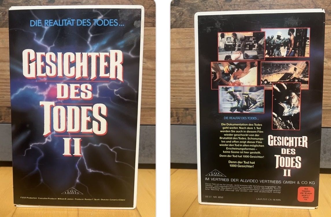 Toutes les VHS: VHS Film Gesichter des Todes 2 – D'occasion à Aadorf par Schwarzschlumpf1972
