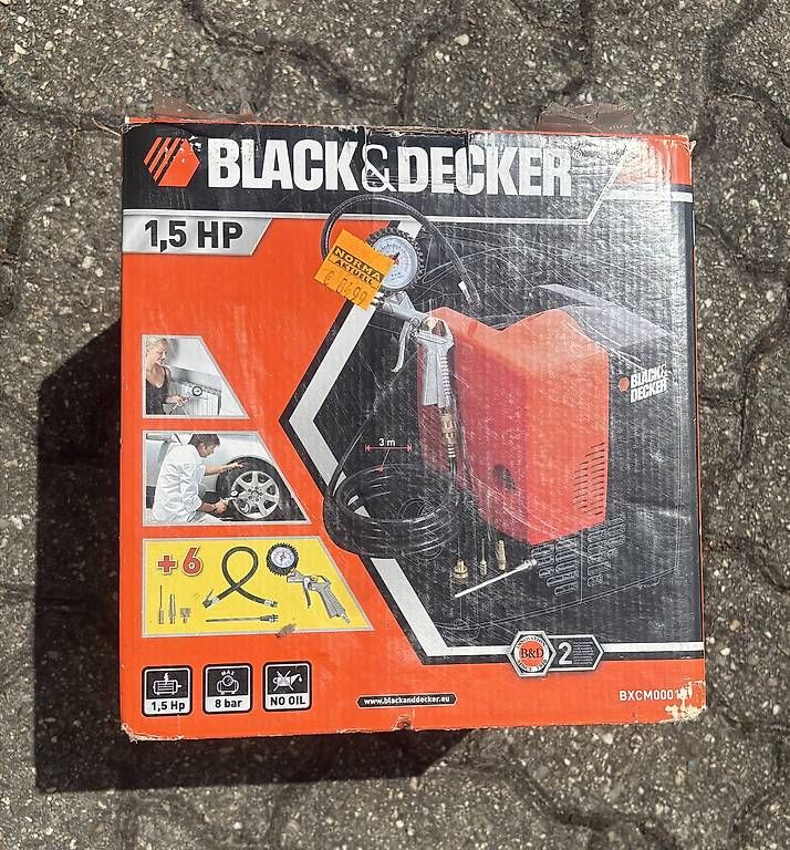 Compresseurs: Black & Decker Kompressor 1,5 HP – Neuf (Voir description) à Sisseln AG par kau_jq9l