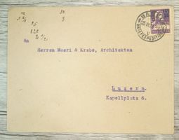 TR59 Enveloppe + Timbre Suisse 1921