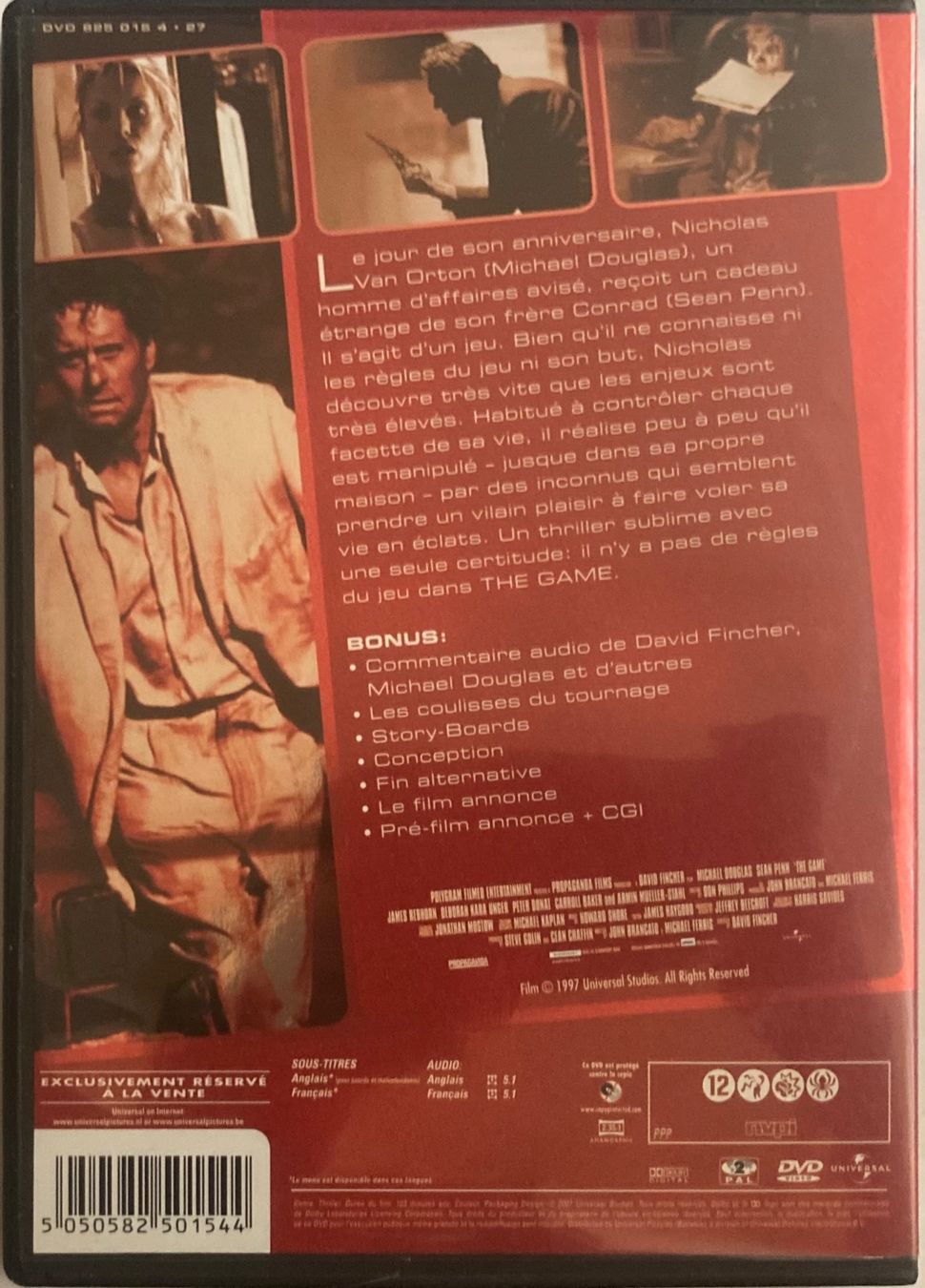 Alle DVDs: MICHAEL DOUGLAS / SEAN PENN - THE GAME – Gebraucht aus Poliez-Pittet von Newtown-Records 1