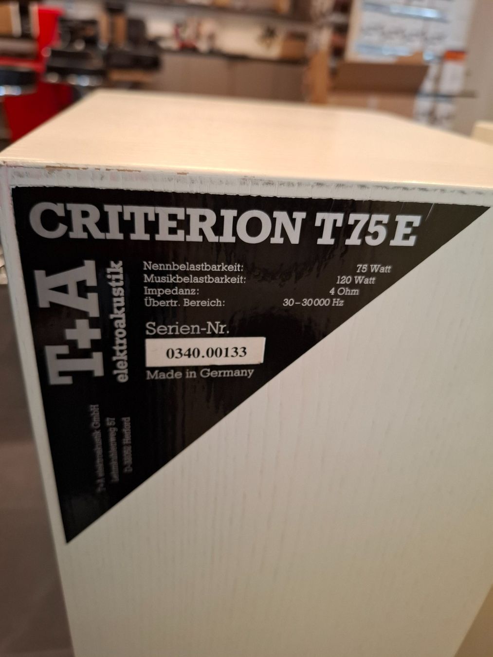 T+A Casse acustiche: T+A Criterion T 75 E – Usato da Kerzers venduto da Hubihifi