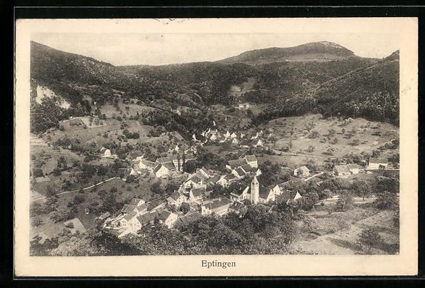 Cartoline postali: Eptingen, Ortsansicht aus der Vogelschau – Usato da Berlin venduto da bartko-reher