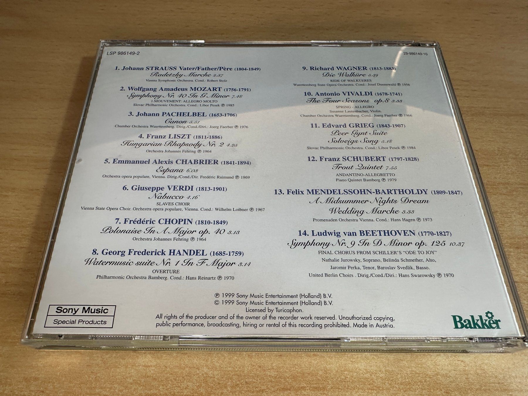 CD: A4 Various – The Most Famous Classics – Usato da Rikon im Tösstal venduto da Alpenmutz 1