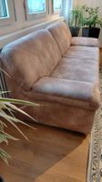 Sofa 3-Sitzer braun Stoff Bezug gebrauchter Zustand