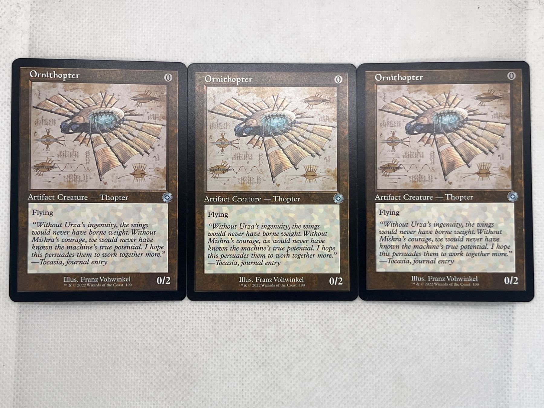 Magic The Gathering Carte collezionabili: MTG Ornithopter BRR 100 Englisch Uncommon 3x – Usato da Hinterkappelen venduto da Kim1992