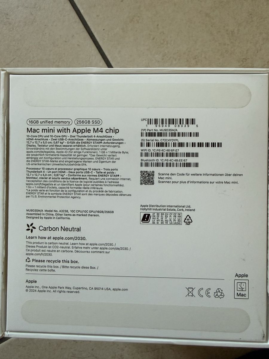 Apple PC: Mac Mini M4 - Stand - Mouse - Tastatur Apple – Usato da Lausanne venduto da LePetitBrocanteur 3