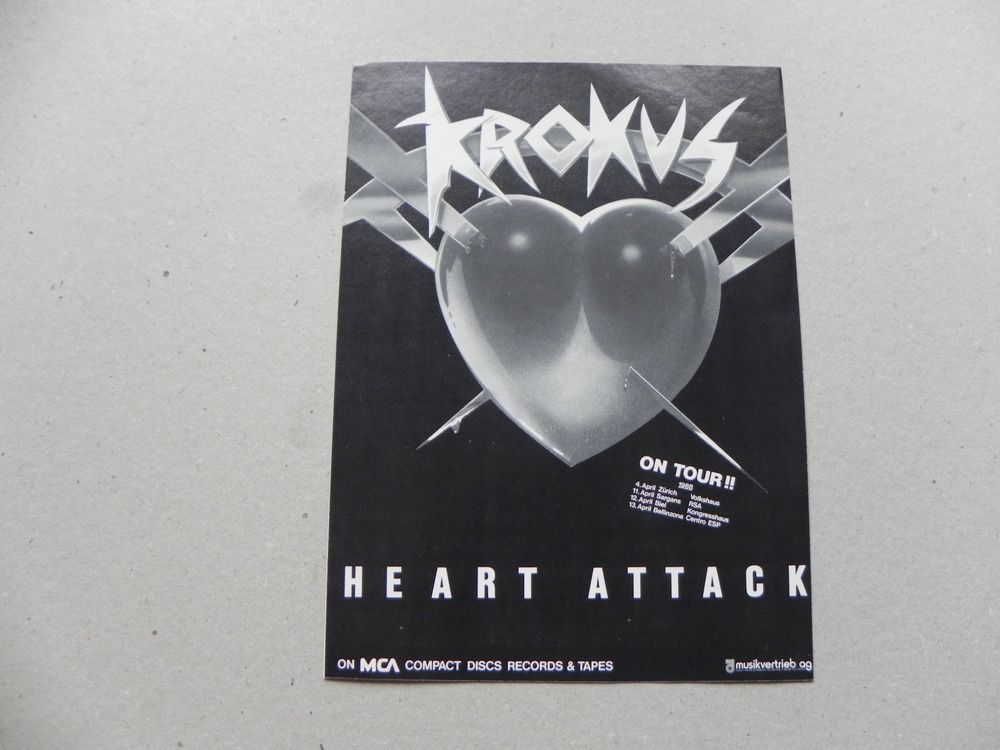 LP CH Schweiz Hardrock Band Krokus 1988 Heart Attack (D'occasion