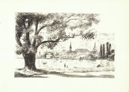 Theo Glinz, Lithographie, Blick auf Rorschach