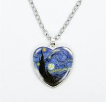 Amulett/ Anhänger Starry Night (mit Halskette)
